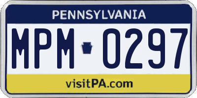 PA license plate MPM0297