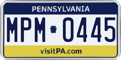 PA license plate MPM0445