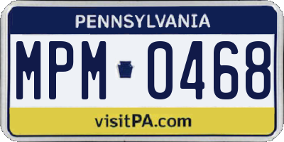PA license plate MPM0468