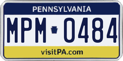 PA license plate MPM0484