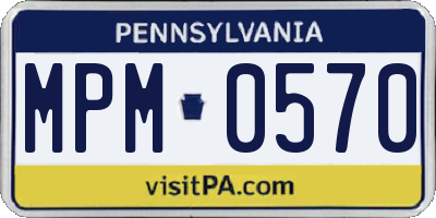 PA license plate MPM0570