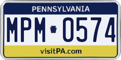PA license plate MPM0574