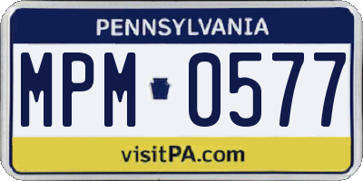 PA license plate MPM0577