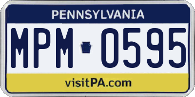 PA license plate MPM0595