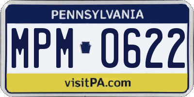 PA license plate MPM0622