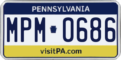 PA license plate MPM0686