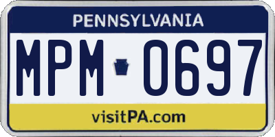 PA license plate MPM0697
