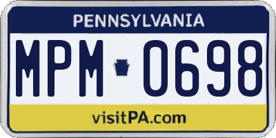 PA license plate MPM0698