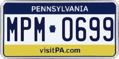 PA license plate MPM0699