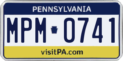 PA license plate MPM0741