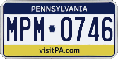 PA license plate MPM0746