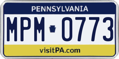 PA license plate MPM0773