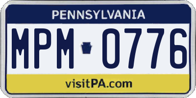 PA license plate MPM0776