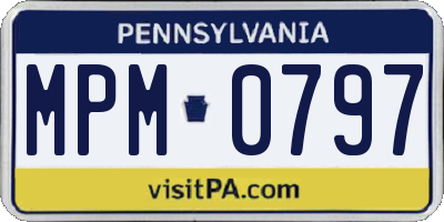 PA license plate MPM0797