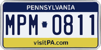 PA license plate MPM0811