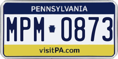 PA license plate MPM0873