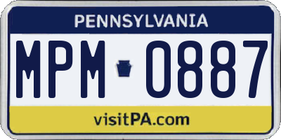 PA license plate MPM0887