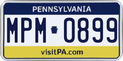 PA license plate MPM0899