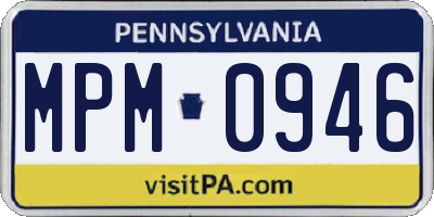 PA license plate MPM0946