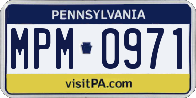 PA license plate MPM0971