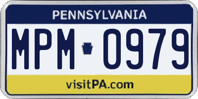 PA license plate MPM0979