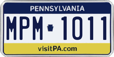 PA license plate MPM1011