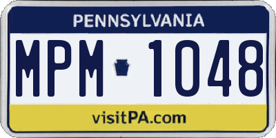 PA license plate MPM1048