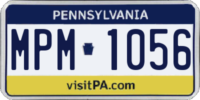 PA license plate MPM1056