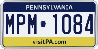 PA license plate MPM1084