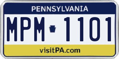 PA license plate MPM1101