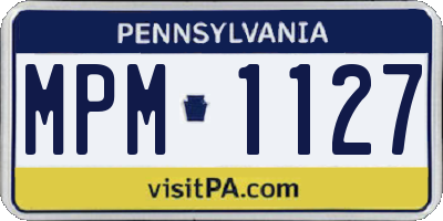 PA license plate MPM1127