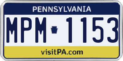 PA license plate MPM1153
