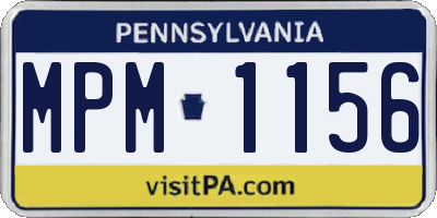 PA license plate MPM1156