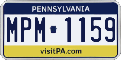 PA license plate MPM1159