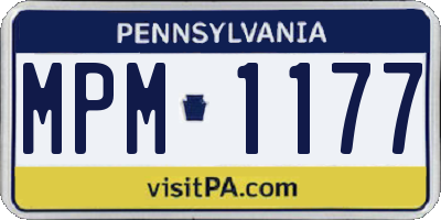 PA license plate MPM1177