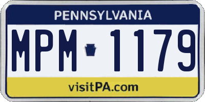 PA license plate MPM1179