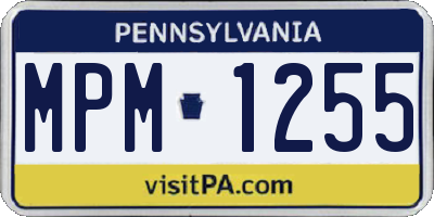 PA license plate MPM1255