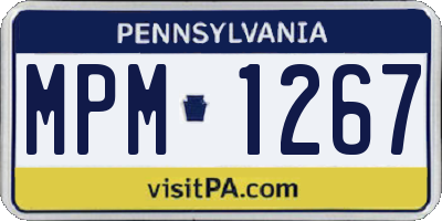 PA license plate MPM1267