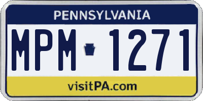 PA license plate MPM1271