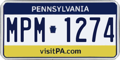 PA license plate MPM1274