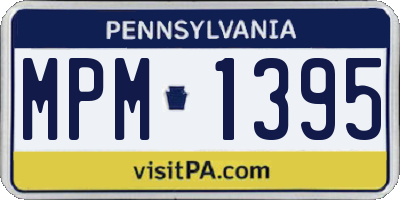PA license plate MPM1395