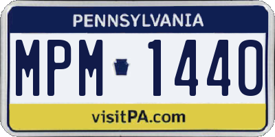 PA license plate MPM1440