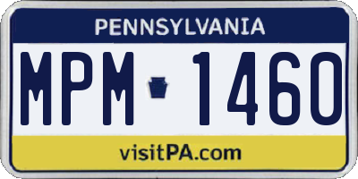 PA license plate MPM1460