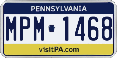 PA license plate MPM1468
