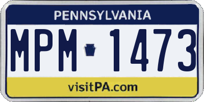 PA license plate MPM1473