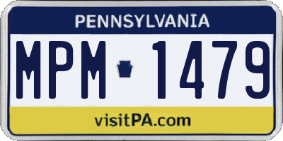 PA license plate MPM1479