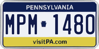 PA license plate MPM1480