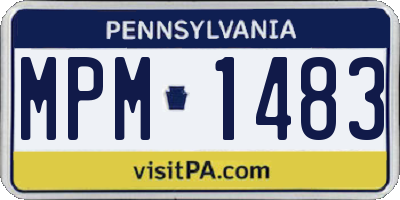 PA license plate MPM1483