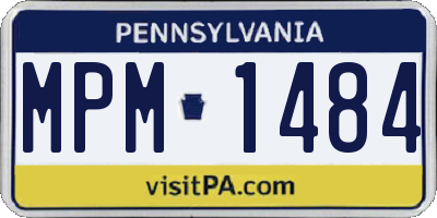 PA license plate MPM1484