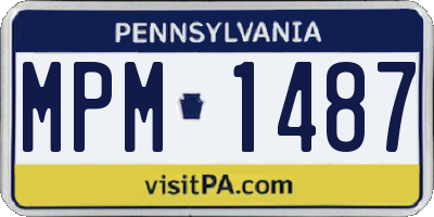 PA license plate MPM1487